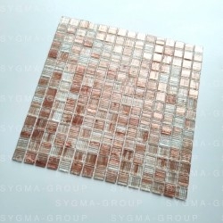 Piastrella in mosaico di vetro per pavimento e rivestimento modello PLAZA LIN