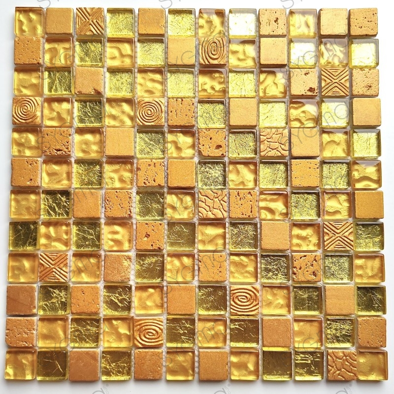 Azulejo da cozinha e padrão de mosaico do banheiro Alliage Or