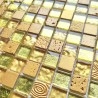 Malla mosaico de azulejos de cocina y baño modelo Alliage Or