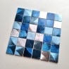 Cocina o baño de pared de azulejos de mosaico de metal CARSON BLEU
