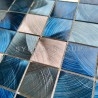 cucina o bagno da parete in piastrelle di metallo a mosaico CARSON BLEU