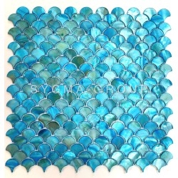 Mosaicos de nácar para baño y ducha modelo Silene Bleu