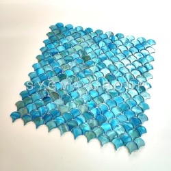 Mosaicos em madrepérola para banheiro e chuveiro Silene Bleu