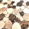 Carrelage galets pierre marbre sol de douche Galene