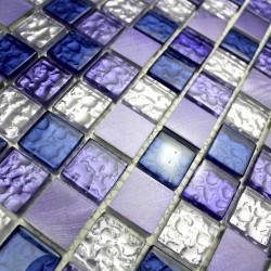 mosaic for bathroom and shower glass and aluminum ma-nom-vio