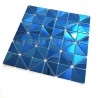Revestimiento de mosaico de cocina en acero inoxidable azul KUBU BLEU