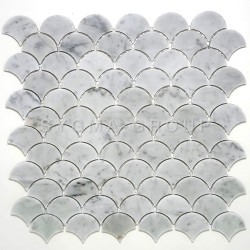 Mosaik aus weißem Marmor Boden- und Wandfliesen Modell TIMPA