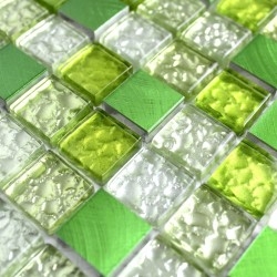 mosaico para baño y ducha de vidrio y aluminio ma-nom-ver
