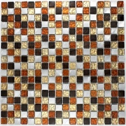 Mosaik für Bad und Dusche Glas und Aluminium ma-slo-mok