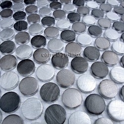 mosaico alumínio de metal cozinha ma-cir-gri