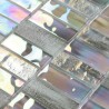 Mosaique carrelage Pamira Marron en verre irisé pour douche élégante