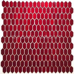 Küchenrückwand rote Glas Mosaikfliese Design ZINA ROUGE