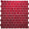 Kitchen backsplash red glass mosaic tile design