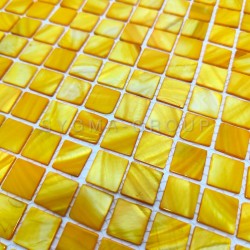 Nacarat Gold mosaique murale en nacre véritable design luxueux