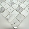 Elegant white marble mosaic sheet Horta, perfect bathroom floor and wall tiles for timeless interior design.