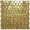Revestimiento de cocina en mosaico dorado de vidrio Zina Oro
