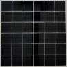 Placa completa de mosaico de vidro espelhado preto para casa de banho ou cozinha, perfeito para aplicação na parede de fundo.