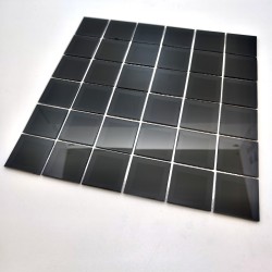 Mosaïque Meghan Noir Verre Miroir Noir Effet 3D