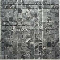 Lastra di mosaico marmo grigio per bagno, perfetta per pavimento doccia o parete della cucina.