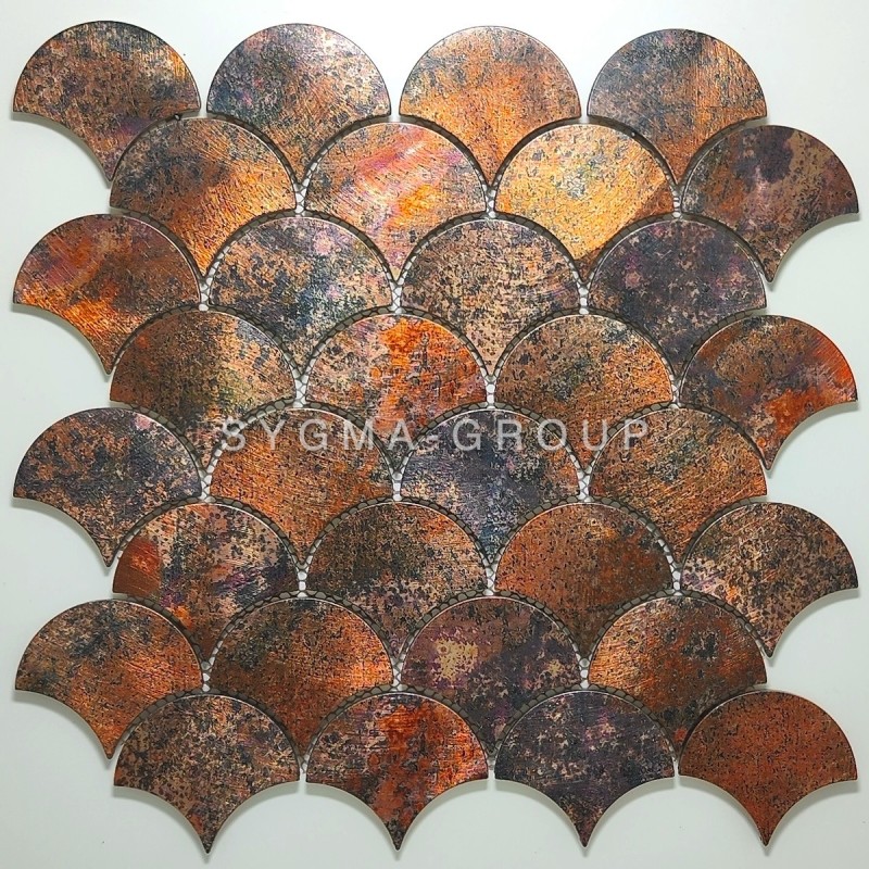 Aluminium-Mosaik Fischschuppenfliese für Badezimmerwand, bietet einen langlebigen Luxus-Industrie-Look.