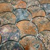 Mosaico Alluminio Oktav : Piastrelle Squame di Pesce Metallo Ruggine