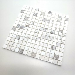 Carrelage marbre pierre naturelle sol et mur modele Nizza Blanc