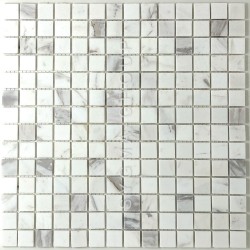 Mosaique carrelage salle de bain et cuisine modele Nizza Blanc