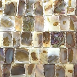 Pose facile Carrelage salle de bain luxe Nacre sur trame. Idéal pour crédence cuisine.