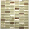 Bathroom mosaic tile Colby Beige in glass and stone