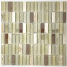 Mosaico baño Colby Beige – Elegancia en vidrio y piedra para ducha, cocina y paredes