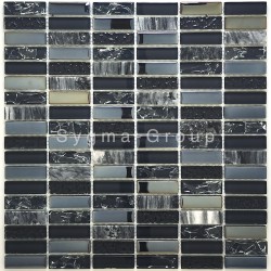 Mosaik Glas und Stein Colby Gris: Die luxuriöse Küchenwandfliese