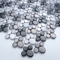 mosaico alumínio de metal cozinha ma-lud-gri