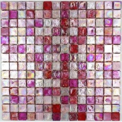 Glasmosaik für Wand und Boden Arezo Rose