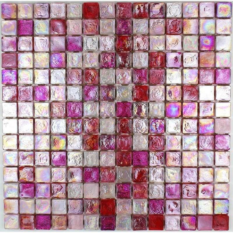 mosaique pour mur et sol en verre Arezo Rose