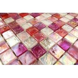 mosaique pour mur et sol en verre Arezo Rose