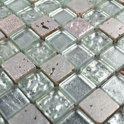 Mosaik Stein und Glas Bad mvp-met-sil