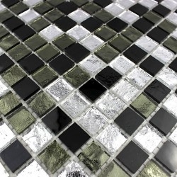 mosaico piastrelle cucina e bagno Strass Nero