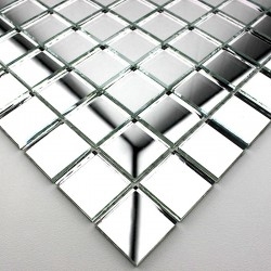 Espelho mosaico de vidro do chuveiro e casa de banho modelo OPTIC NEUTRE