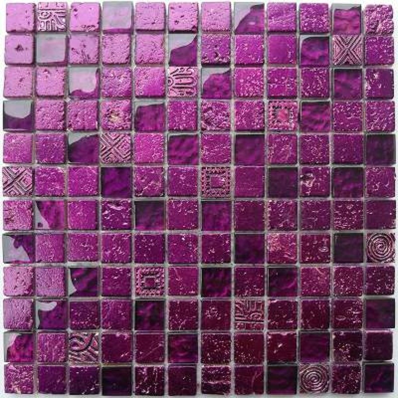 carrelage mosaique en verre et pierre mvp-met-vio