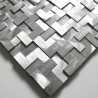 mosaico alluminio spazzolato metallo cucina Sekret