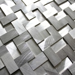 mosaico alluminio spazzolato metallo cucina Sekret