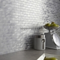 credence de cuisine metal en carrelage mosaique d'aluminium